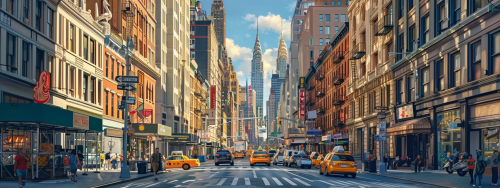 photorealistic view broadway new york photorealistic view broadway new york