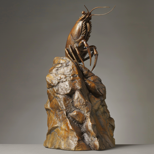 Bronze Crayfish Sculpture Mountain Whistles