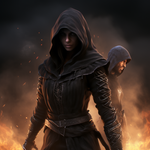 Grim Reaper Woman with Love Interest Smoke