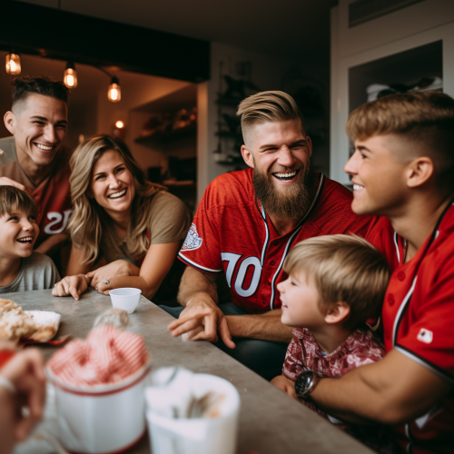 Bryce Harper's Family Laughing at Man with Bowl Cut