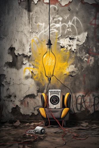 Vintage Bulb with Headphones Vintage Bulb with Headphones
