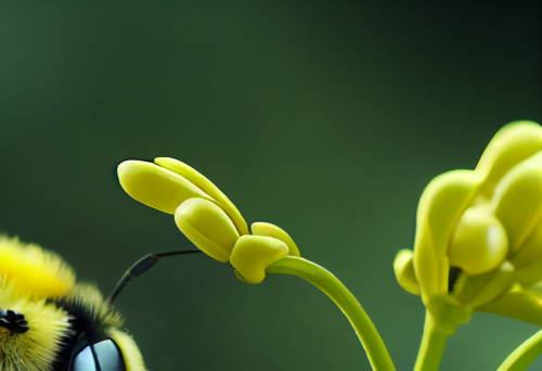 Detailed image of a bumble bee collecting pollen Detailed image of a bumble bee collecting pollen