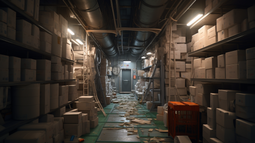 Stockroom with Toilet Tissue and Bourbon Stockroom with Toilet Tissue and Bourbon