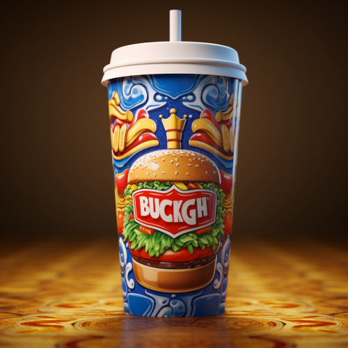 Burger Kicks Juice Cup - 3D Mockup Burger Kicks Juice Cup - 3D Mockup