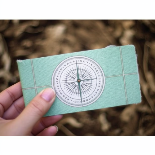 Front view of a stylish business card