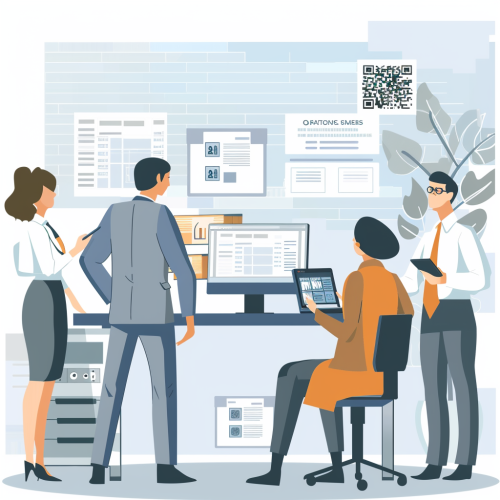 Business Office Discussion Illustration