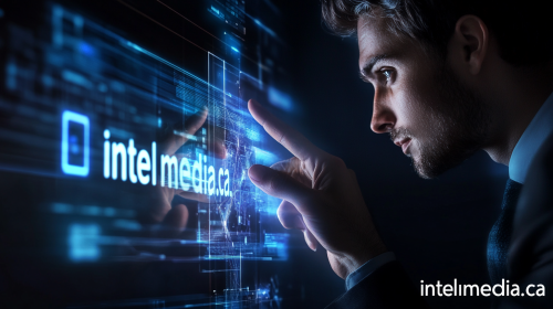 Businessman touching digital screen concept