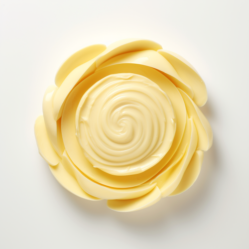 Butter Circle on White Background