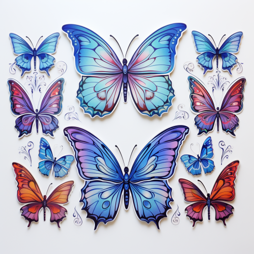 Colorful butterfly stickers for decoration Colorful butterfly stickers for decoration