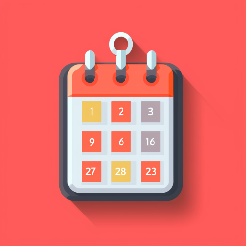 Calendar icon minimalist flat retro
