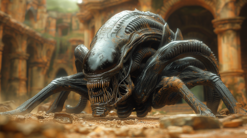 Ultra Realistic Callipygian Alien Queen Image Ultra Realistic Callipygian Alien Queen Image