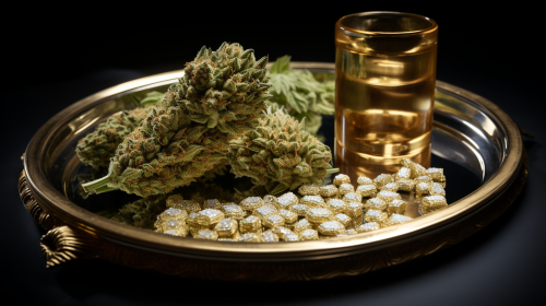 Beautifully Trimmed Cannabis Nug on Tray