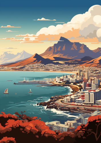 Cape Town vector art prompt Cape Town vector art prompt