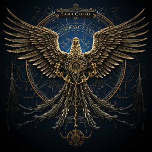 Archangel with Glowing Blue Swords Defends against Evil