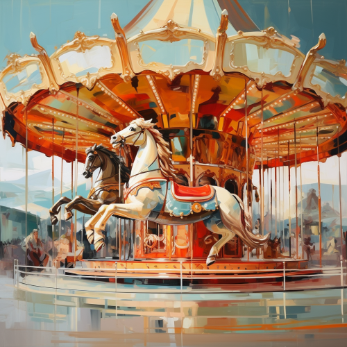 Captivating carousel masterpiece by Josef Kote