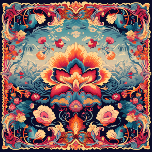 Colorful middle eastern carpet pattern