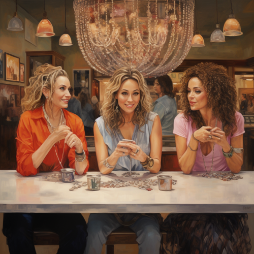 Carrie Bradshaw Squad at Nail Salon