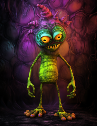 Colorful evil alien cartoon sketch Colorful evil alien cartoon sketch