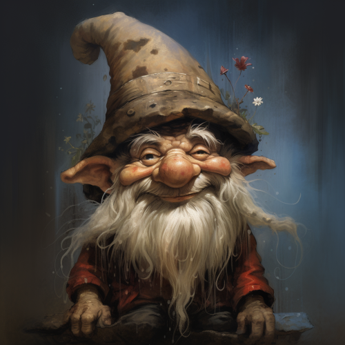 Cute cartoon gnome by Brian Froud