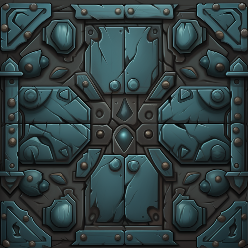 Seamless cartoon iron tile texture