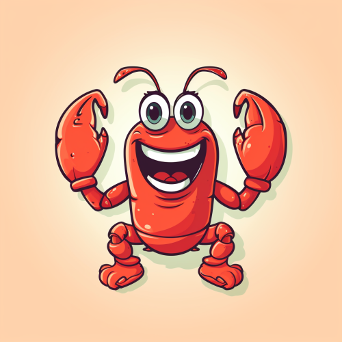 Cartoon lobster logo