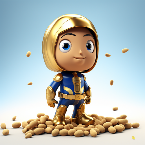 Cute cartoon peanut character illustration