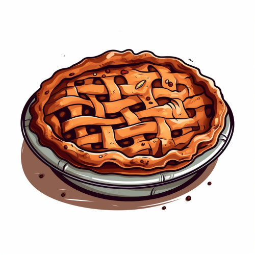Cartoon Style Basic Pie Image