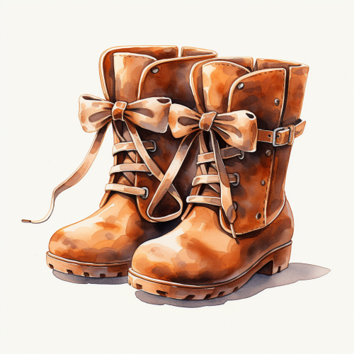 Cartoon watercolor UGG Bailey Bow boot Cartoon watercolor UGG Bailey Bow boot