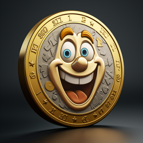 Cartoon big coin graphic