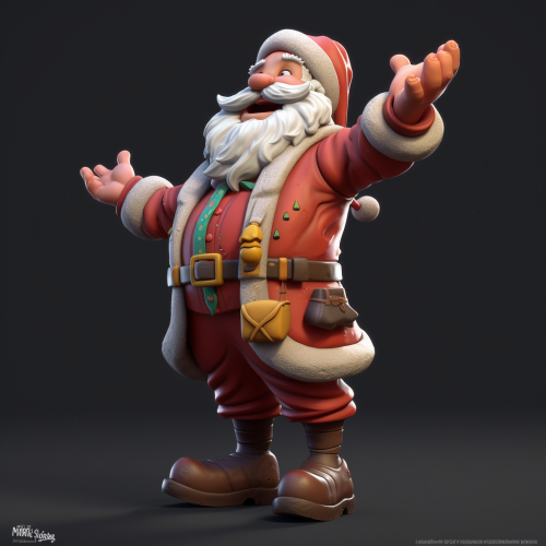 Santa Claus in Dramatic Pose