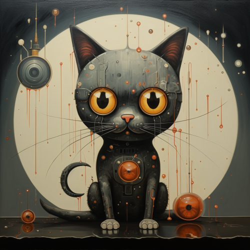 Cat and Kangaroo Playing Together