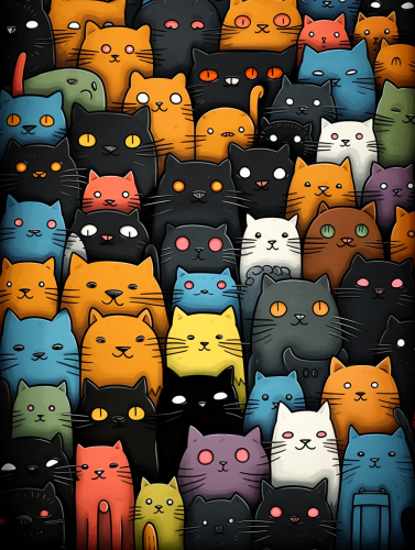 Adorable cats art by Rubyetc