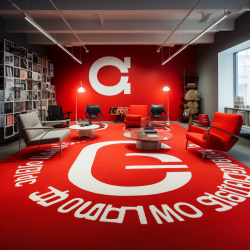 CDG Logo Rug in Unique Room