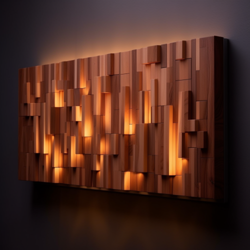 Stunning Cedar Wall Art with LED Lighting Stunning Cedar Wall Art with LED Lighting