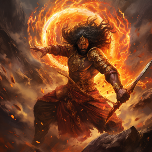 Supernatural weapons emitting fire and light