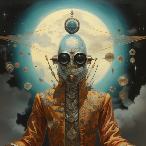 Beautiful celestial Turk image in the night sky