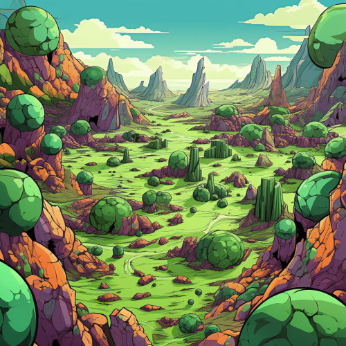 Cell Jr. Battle in DBZ Mountains