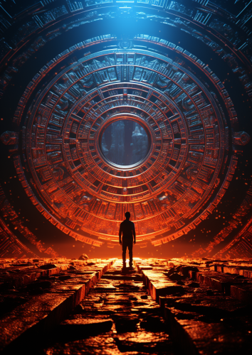 Cerulean Latino Artistic Decagon Scene