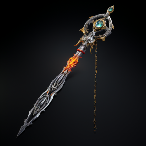 Stunning chained sword made of jewelry and tech