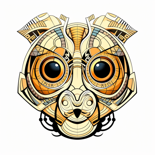 Geometric Chameleon Head with Giant Eyes Geometric Chameleon Head with Giant Eyes