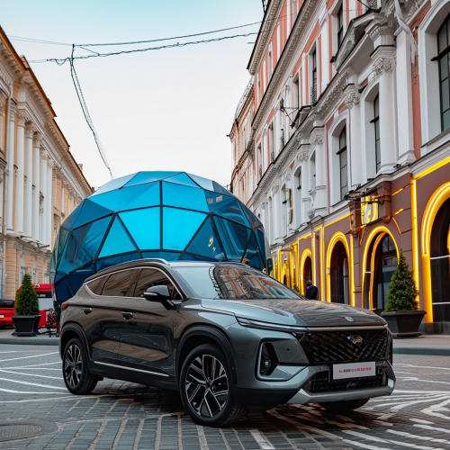 Changan CS35PLUS Car with Blue Dome Security Protection Changan CS35PLUS Car with Blue Dome Security Protection