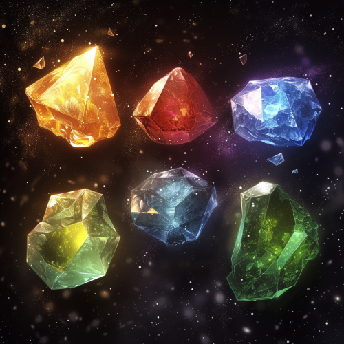 Chaos Emeralds stock photo image