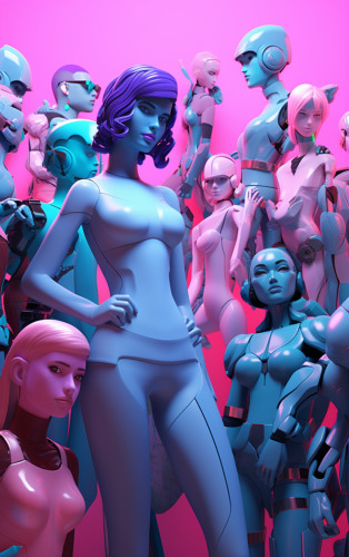 Character Avatars Interacting in Roblox Style