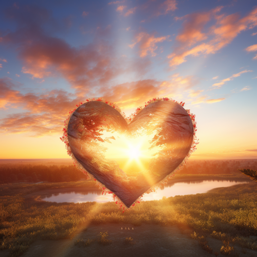 Morning Sunrise Heart Decoration
