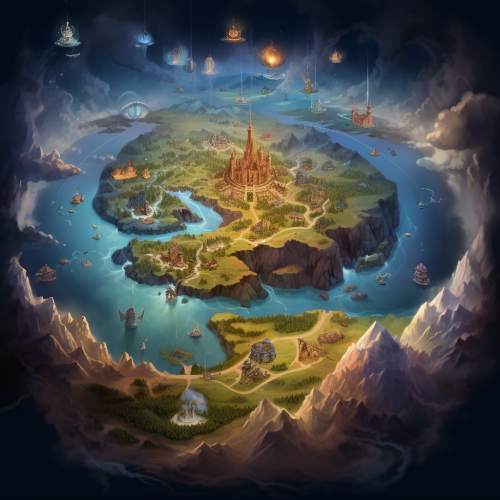 Illustration of a Child-Drawn Planet Map