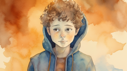 Young boy covering ears to block out noise