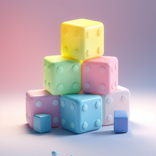 Colorful Children Blocks Toys in LED Lights