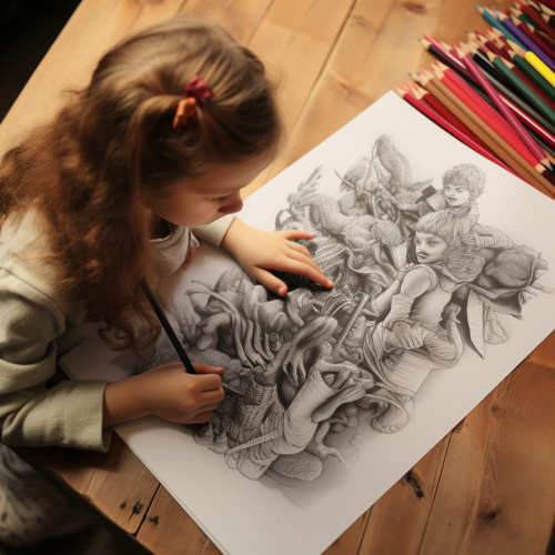 Children Colouring Book Activity