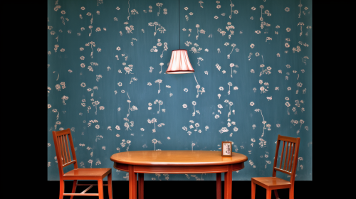 Candlelights flickering in a Chinese room at night