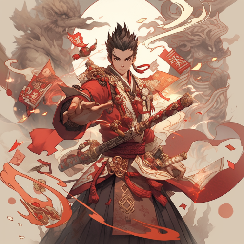 Chinese Swordsman Magician Paper Talisman Chinese Swordsman Magician Paper Talisman